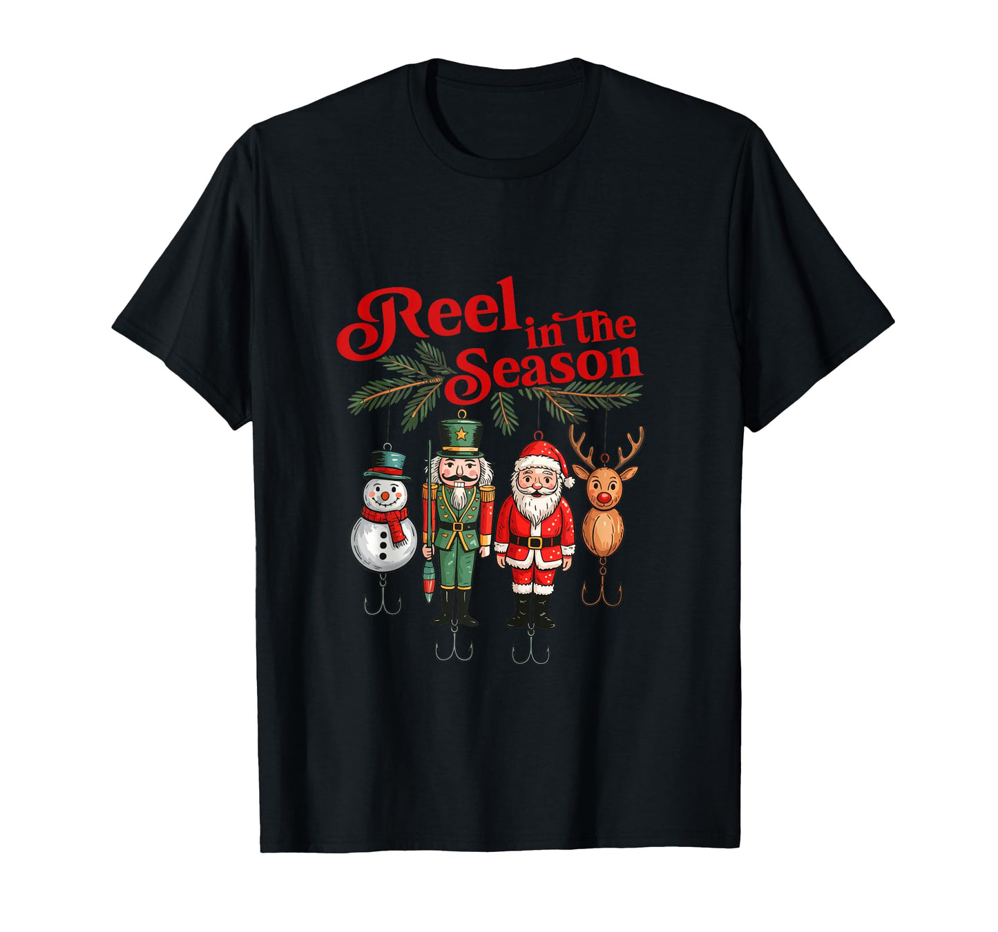 Reel in The Season Christmas Fishing Tank Top