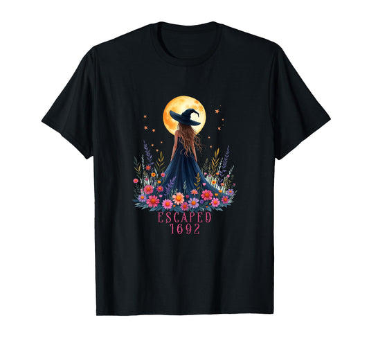 Escaped 1692 Halloween Design, Salem Witch Trials Inspired T-Shirt