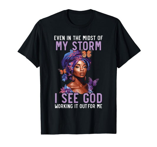 African Christian Afro American Black Pride Christianity T-Shirt