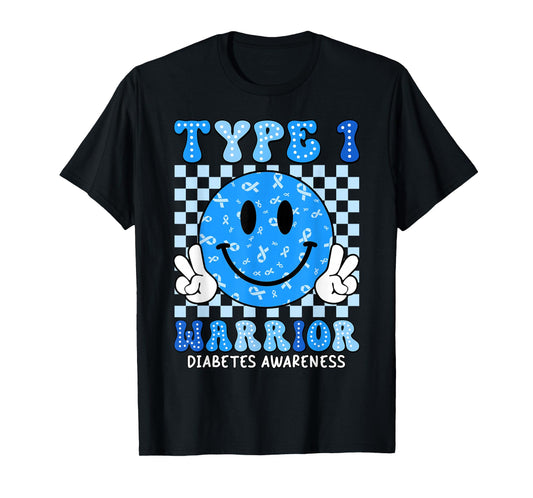 Diabetes Awareness Toddler Ribbon T1D Warrior Support Squad T-Shirt