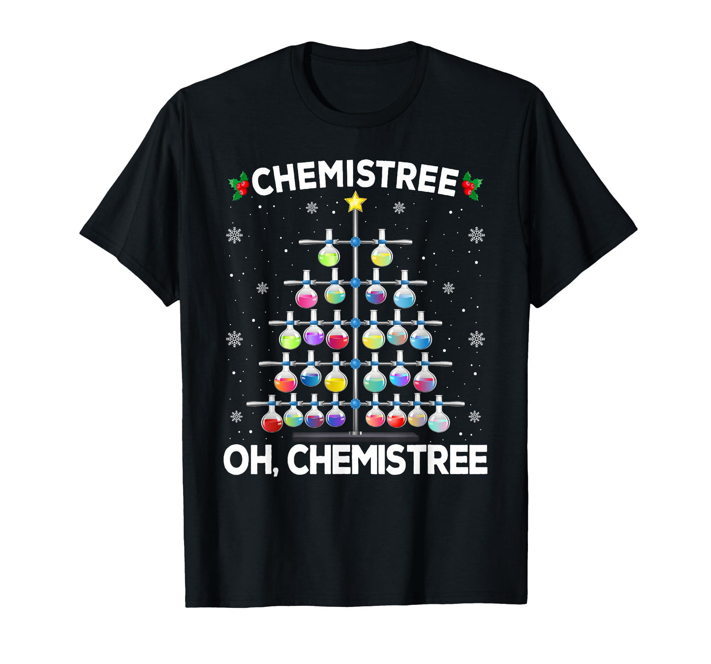 Chemistry Science Christmas Tree Funny Oh Chemistree T-Shirt