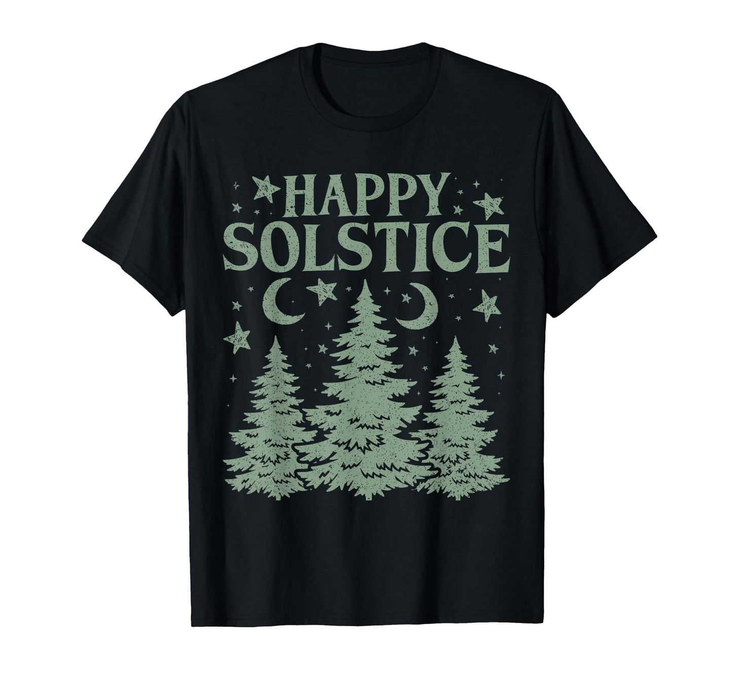 Happy Solstice Yuletide Season Christmas Tree Winter T-Shirt