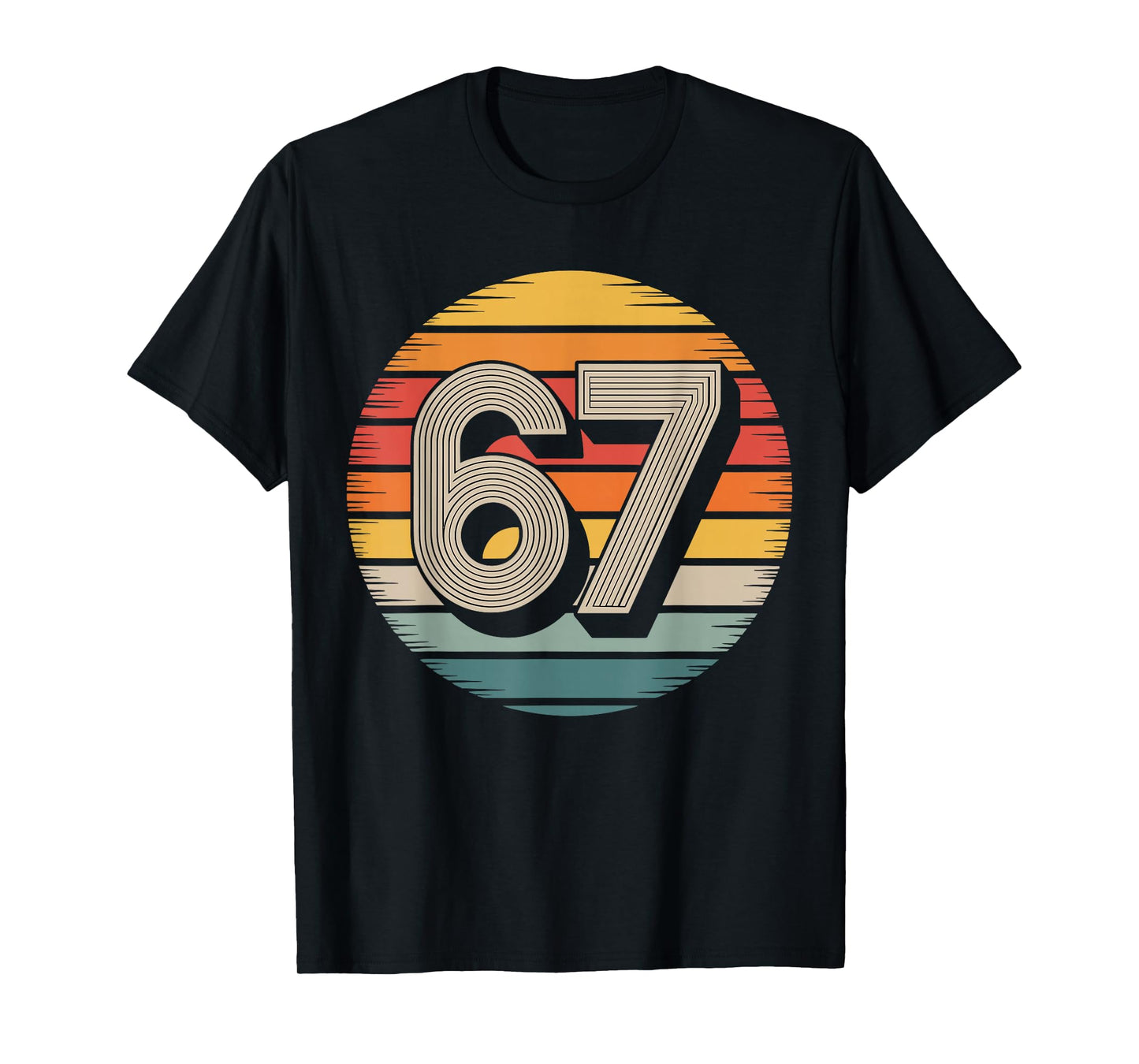 67 Meme Six Seven 6 7 Shirt Meme Funny Number Vintage T-Shirt