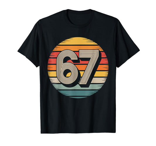 67 Meme Six Seven 6 7 Shirt Meme Funny Number Vintage T-Shirt