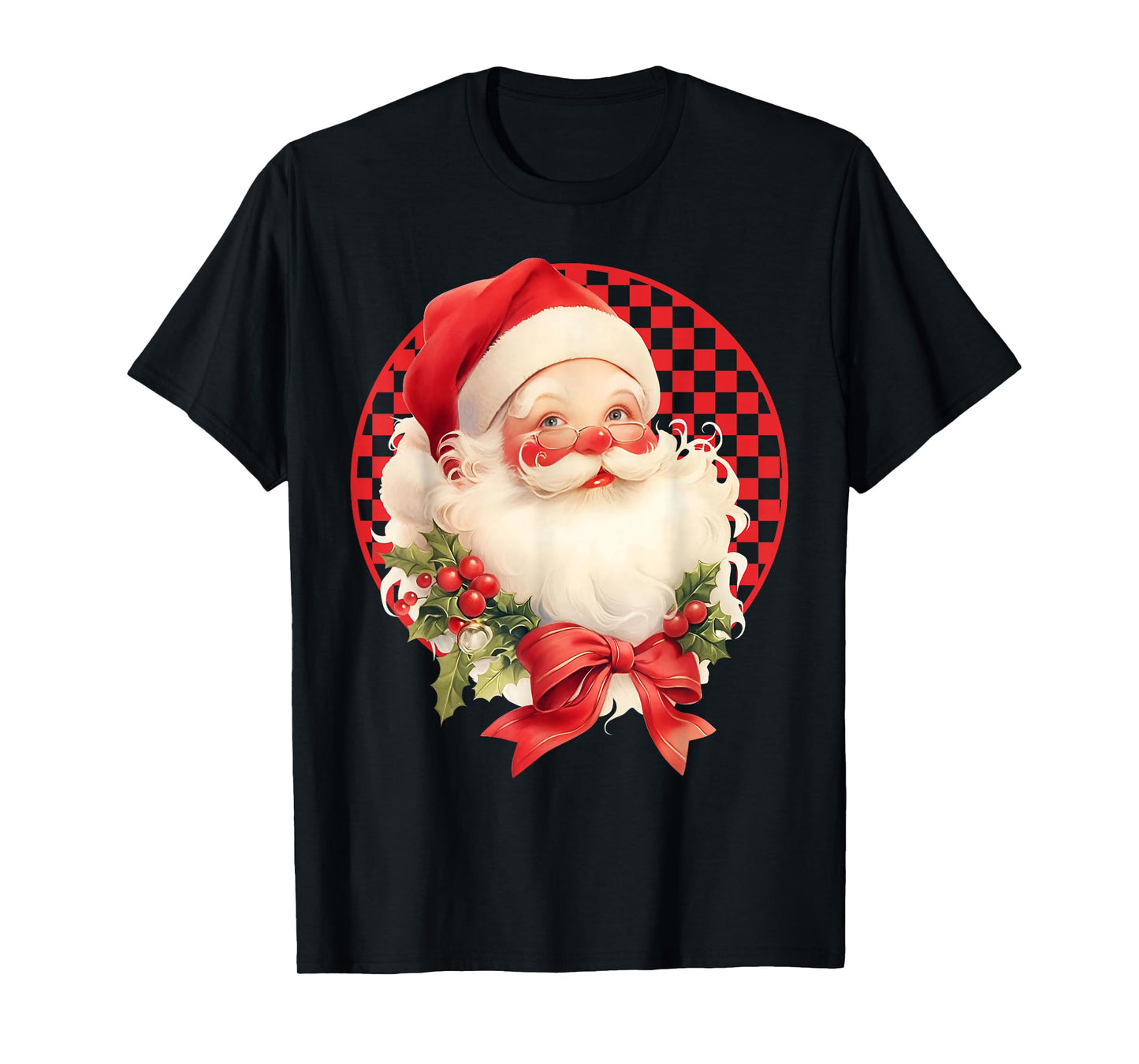 Retro Groovy Santa Believe Christmas Apparel for Men Women T-Shirt