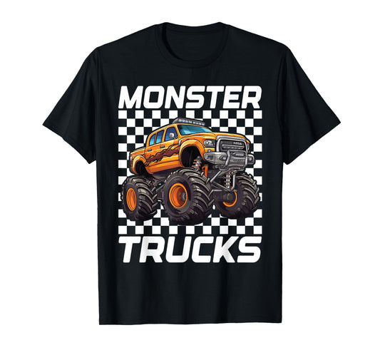 Monster Truck for Toddlers, Kids Monster Truck Retro Vintage T-Shirt