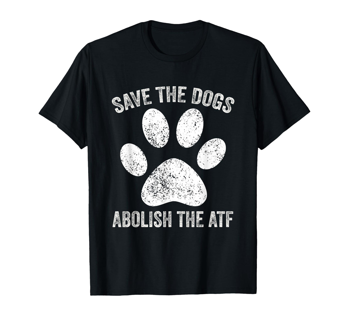 Save the Dogs Abolish the ATF Vintage T-Shirt, Small, Black