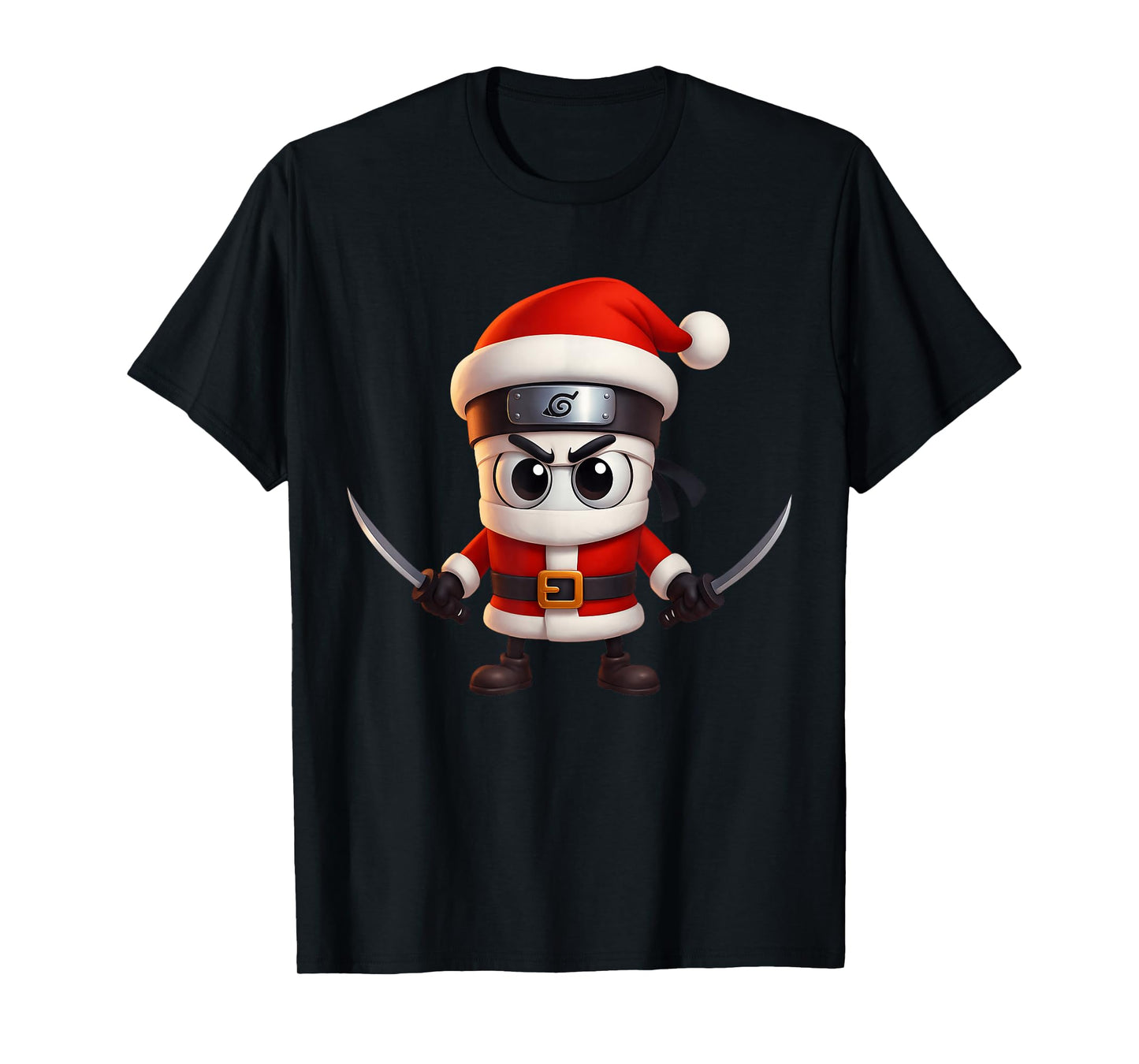 Brainrot Santa Claus Funny Christmas AI Generated Meme Kids T-Shirt