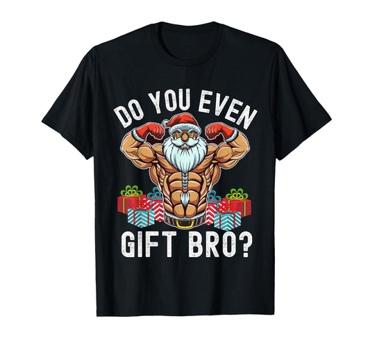 Weightlifting Bodybuilding Christmas Santa Christmas Workout T-Shirt