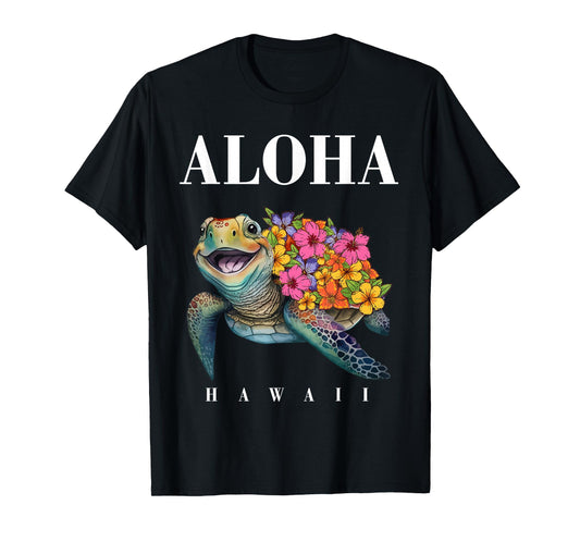 Hawaiian-Shirt Aloha Hawaii Sea Turtle Girl Women Youth Kids T-Shirt