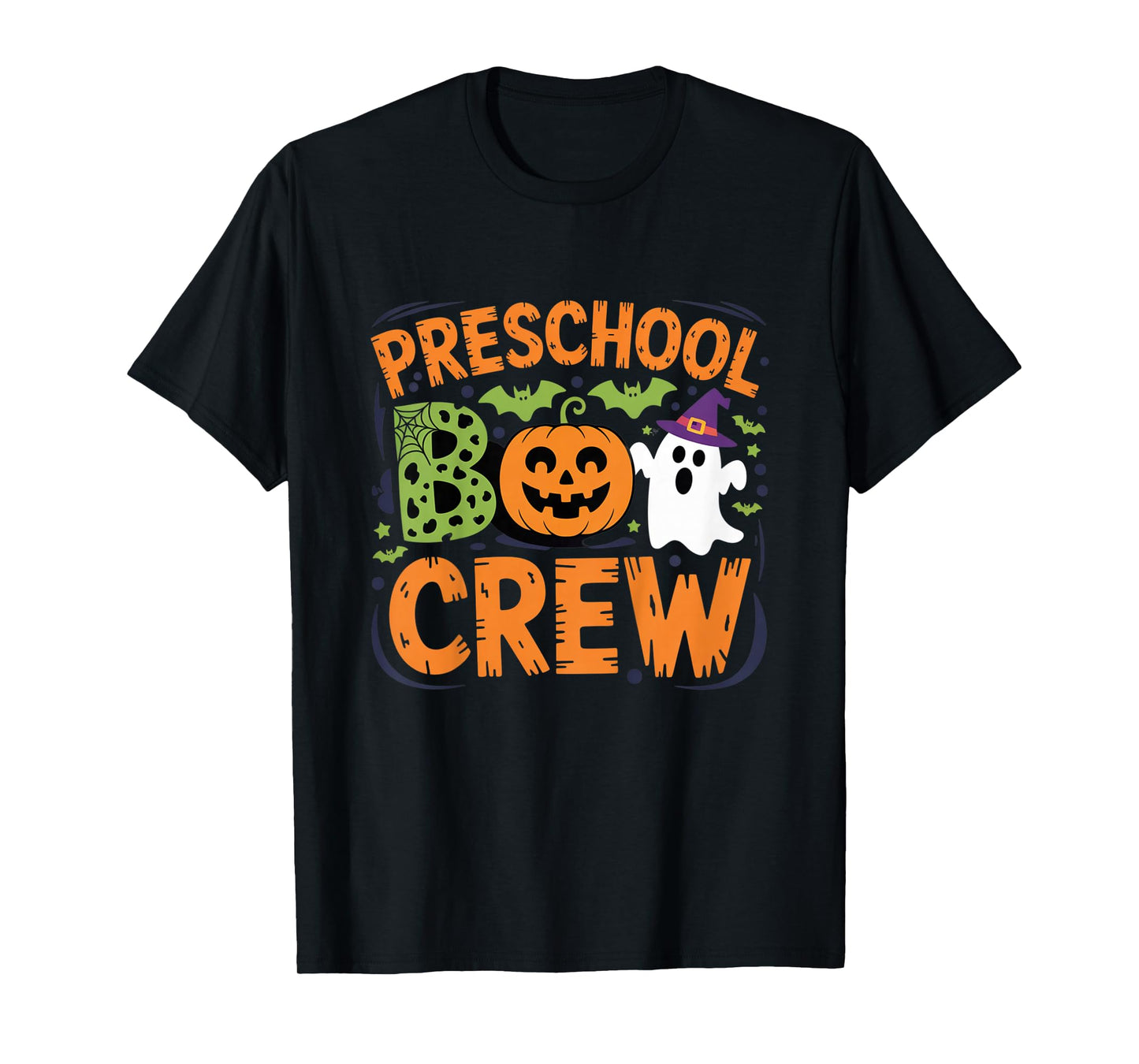 Preschool Boo Crew Halloween Matching Outfit Kids Teachers T-Shirt