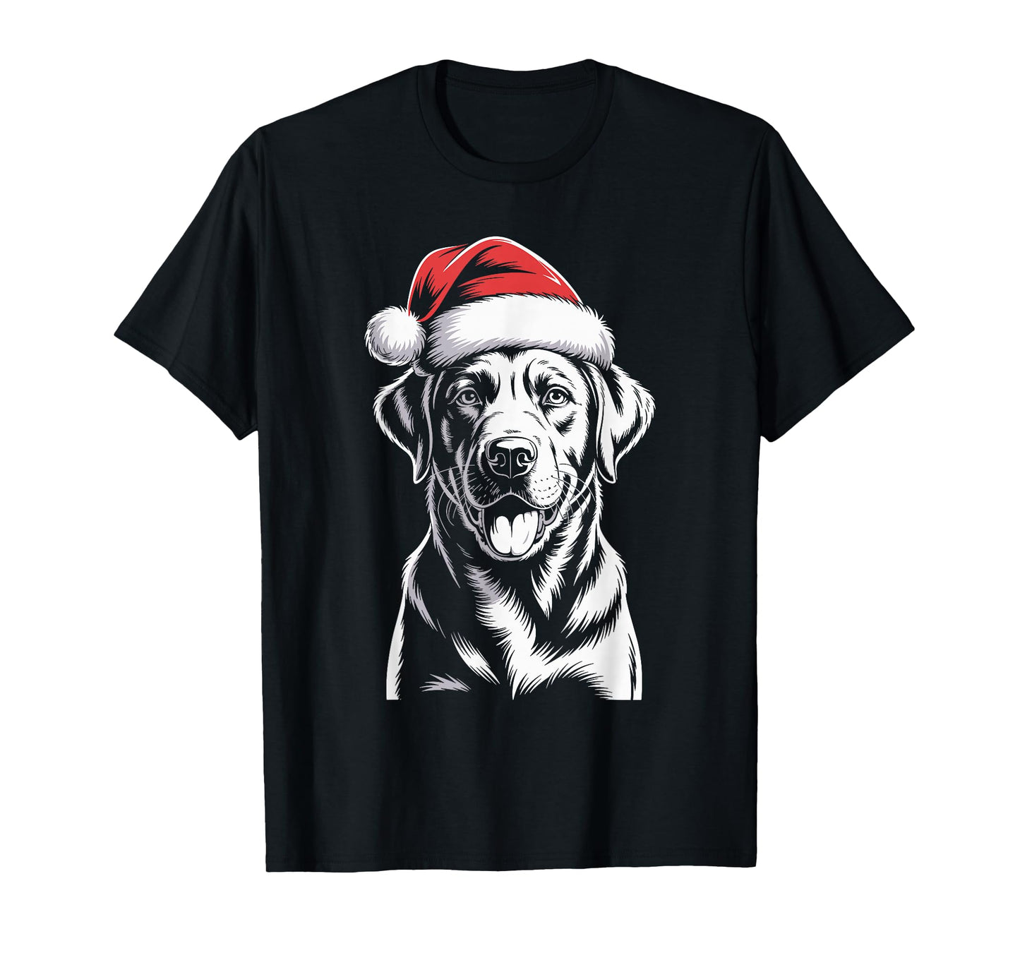 Chocolate Lab Dog Santa Hat Christmas Pajama Labrador T-Shirt