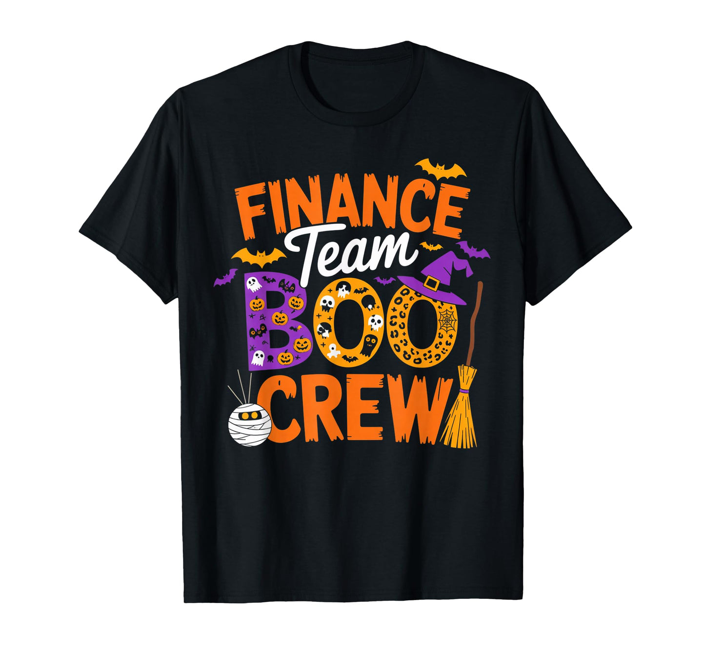 Finance Team Boo Crew Halloween Matching Spooky Outfit T-Shirt