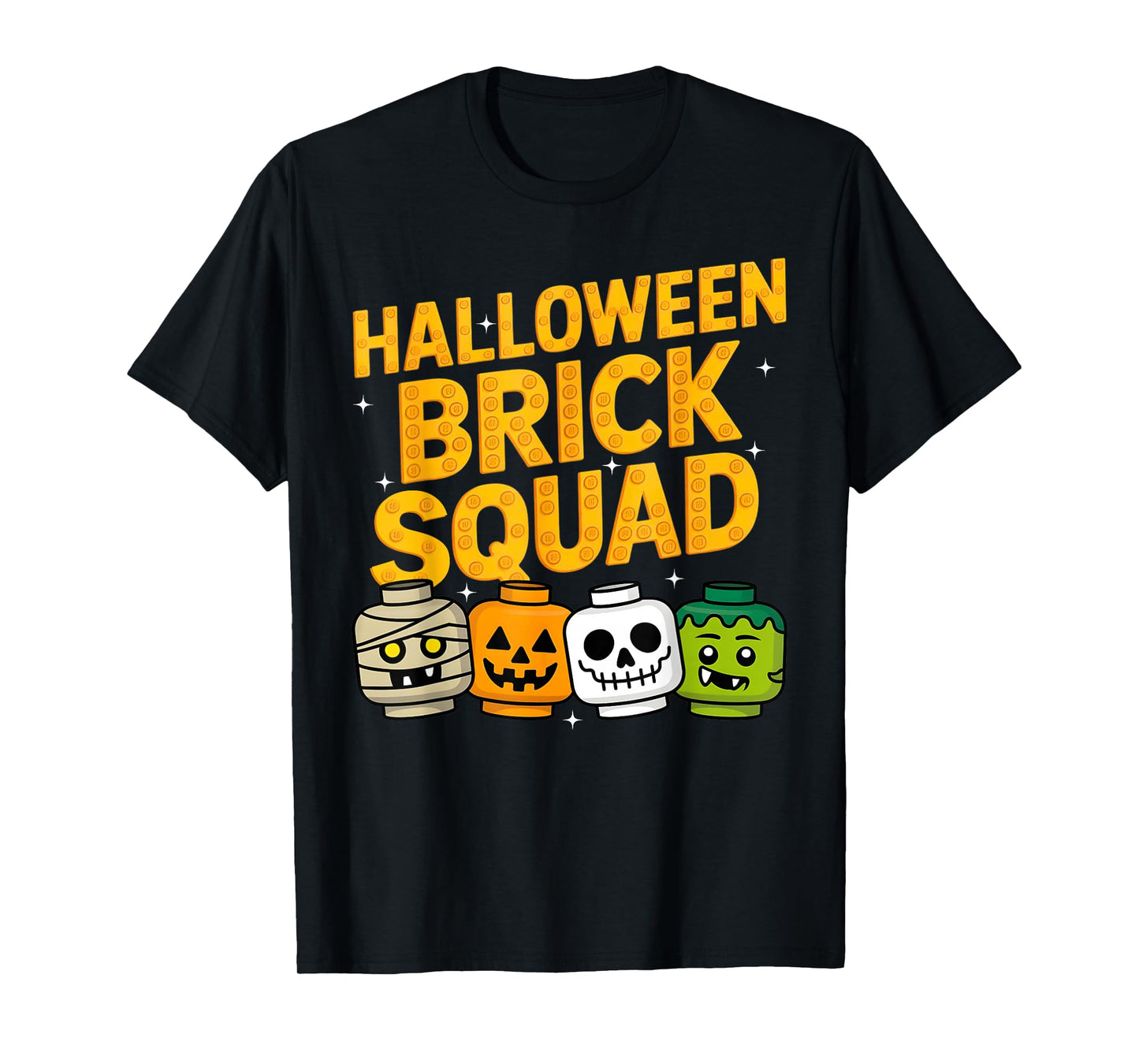 Halloween Brick Squad Costume Master Builder Blocks Building T-Shirt