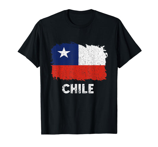 Chile Vintage Heart Chilean Flag Chilean Roots Chilean Pride T-Shirt
