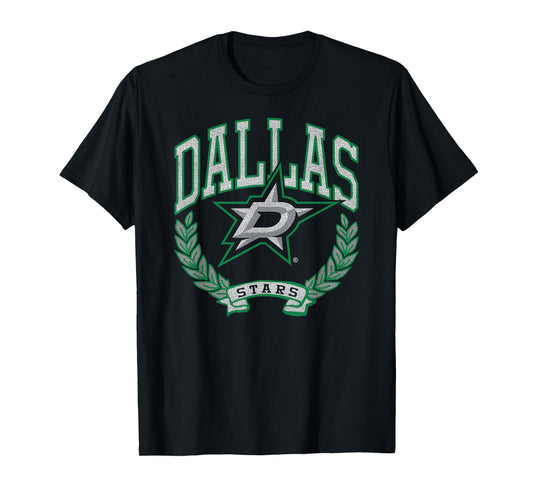Dallas Stars Vintage Victory Black Officially Licensed T-Shirt
