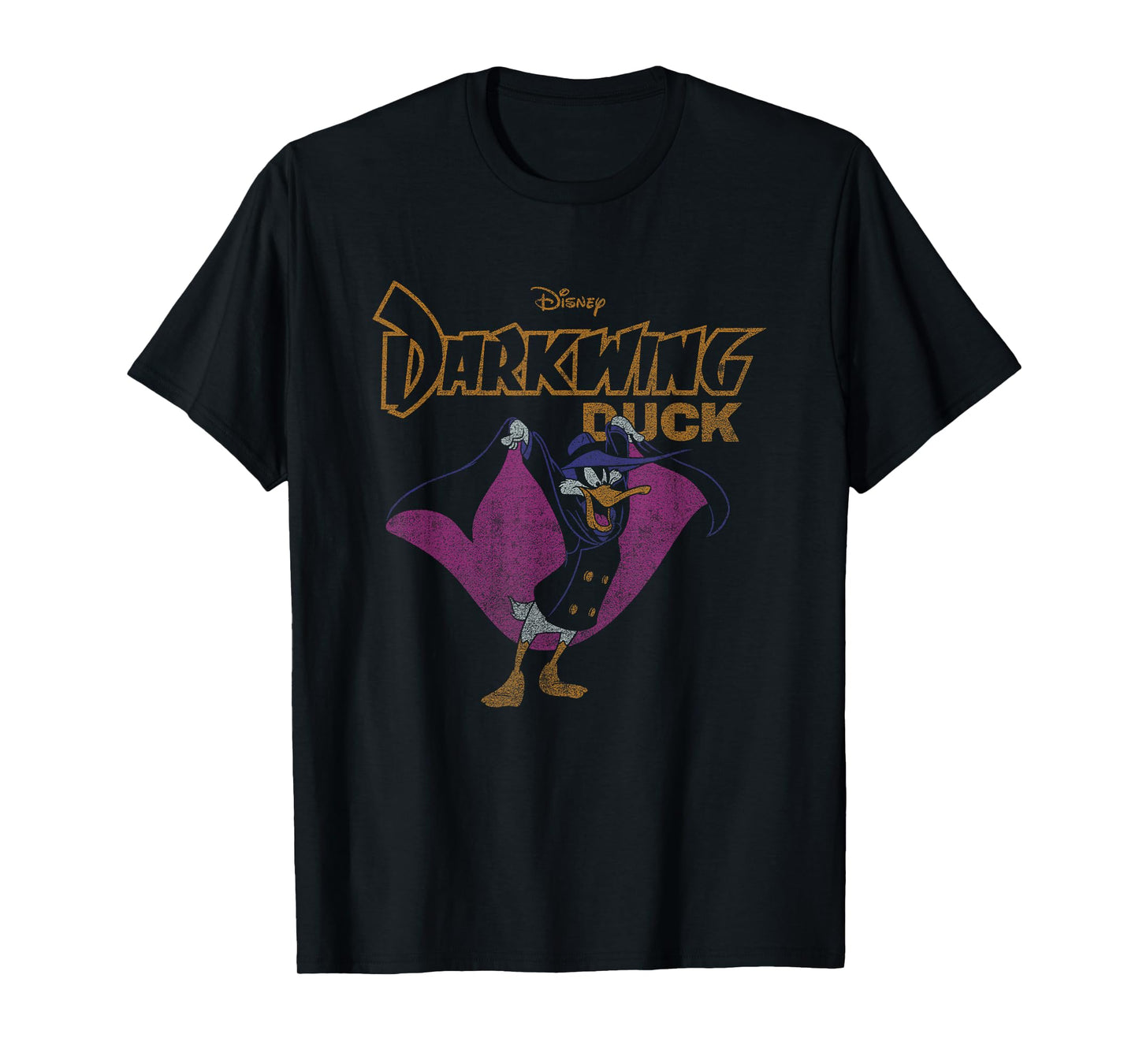 Disney Darkwing Duck Iconic Retro Distressed Big Chest Logo T-Shirt