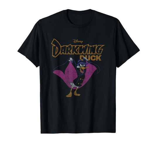 Disney Darkwing Duck Iconic Retro Distressed Big Chest Logo T-Shirt