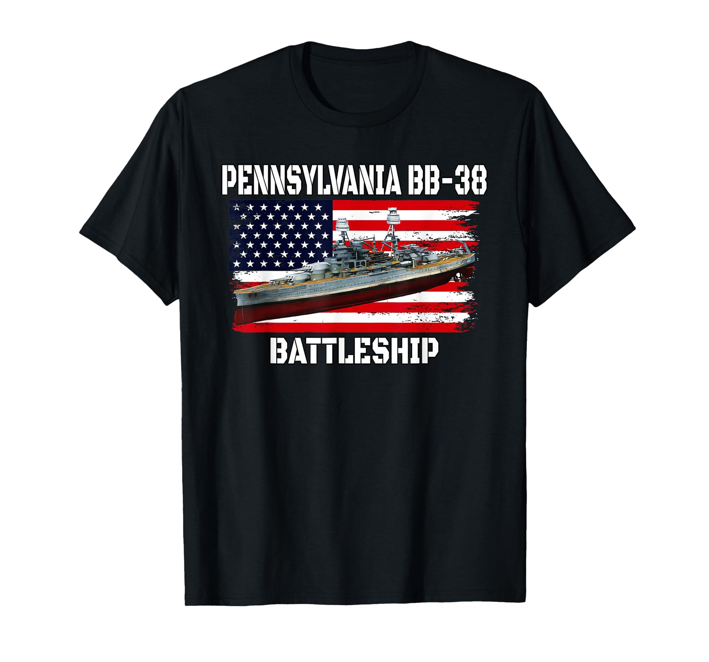 USS Pennsylvania BB-38 Battleship Veteran Father Dad Grandpa T-Shirt