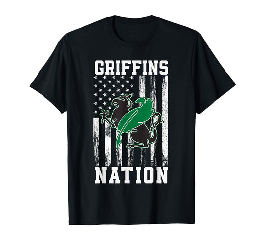 Green Fields Country Griffins Logo Nation HS T-Shirt
