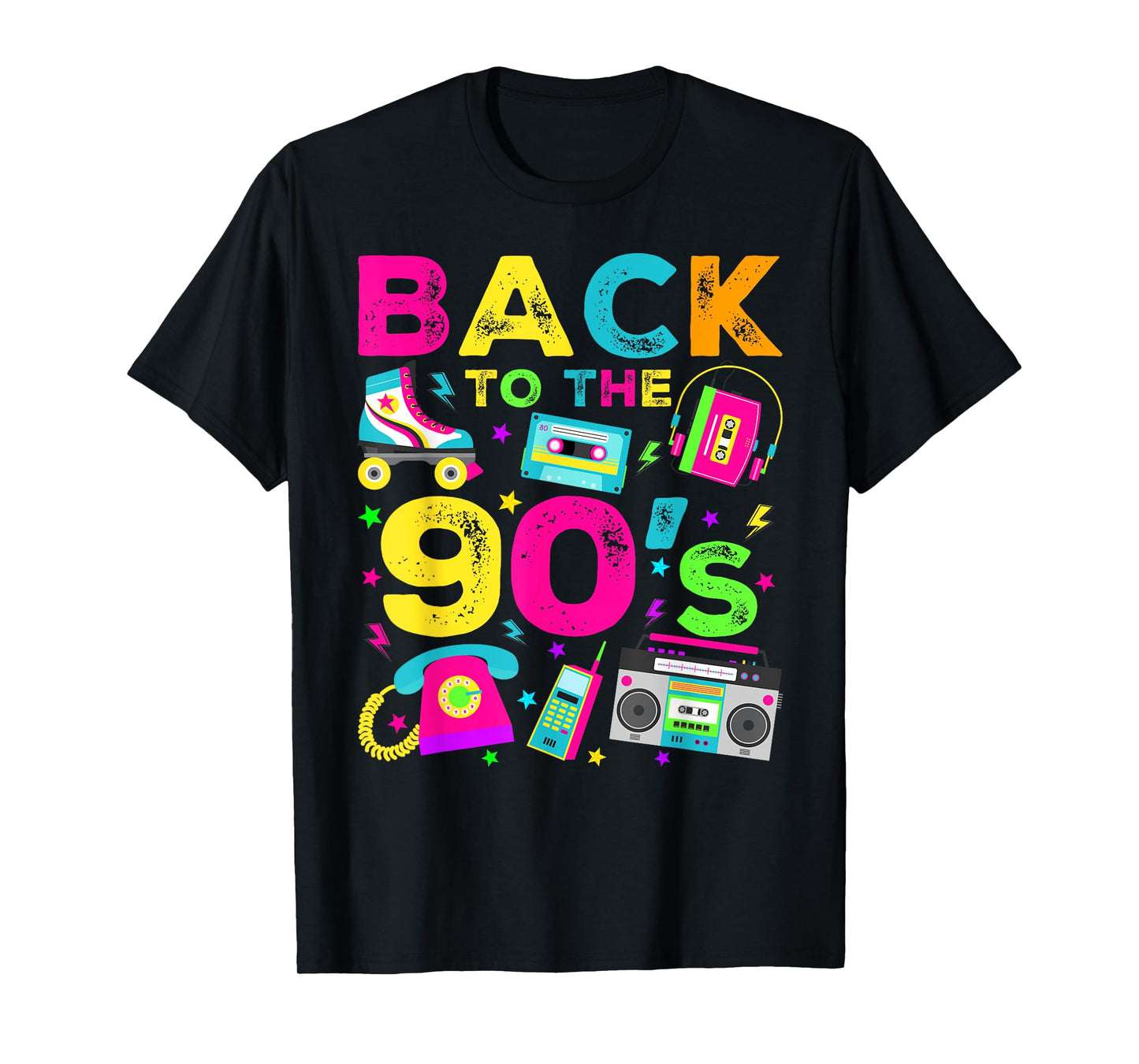 Back To 90's 1990s Vintage Style Nineties Retro Party T-Shirt