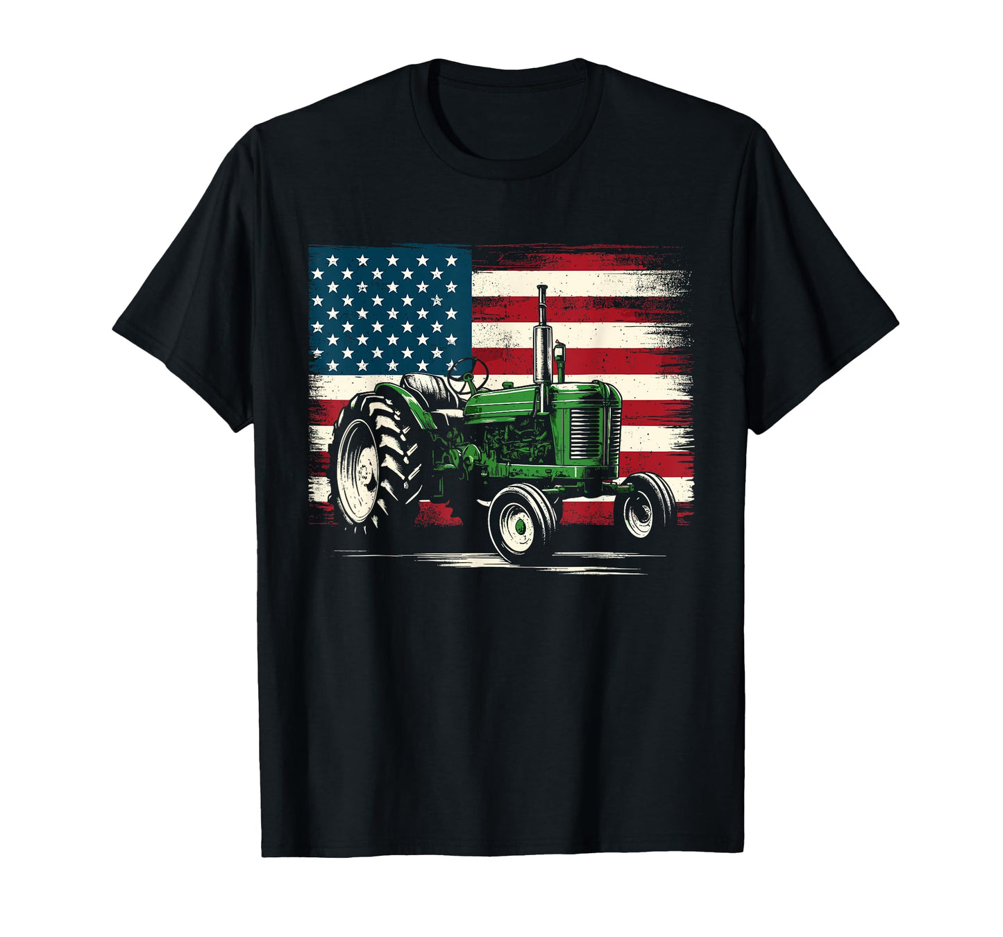 Agriculture Farm Tractor USA Flag Retro American Farm USA T-Shirt for Women Kids Men