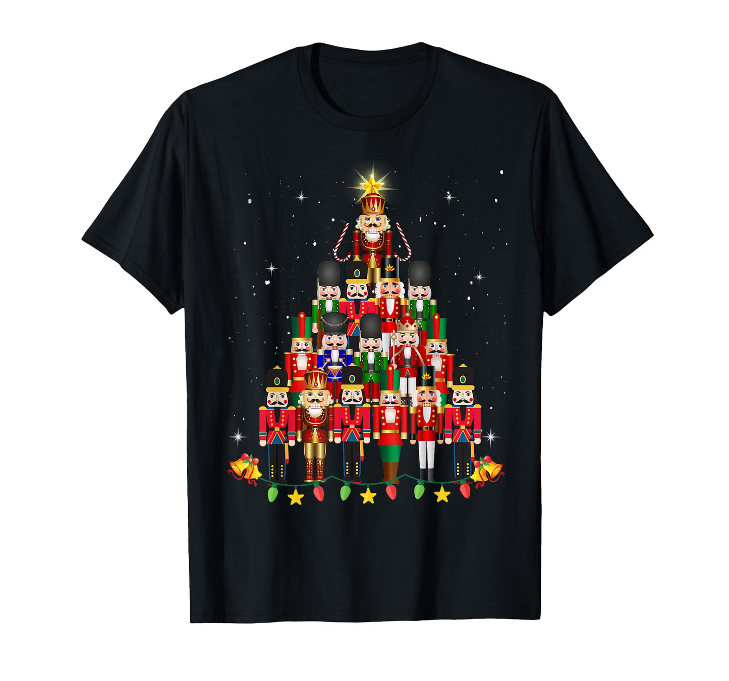 Loudest Nutcracker Group Matching Family Holiday Funny Nutcracker Christmas Tree 2024 Unisex T-Shirt Black Small