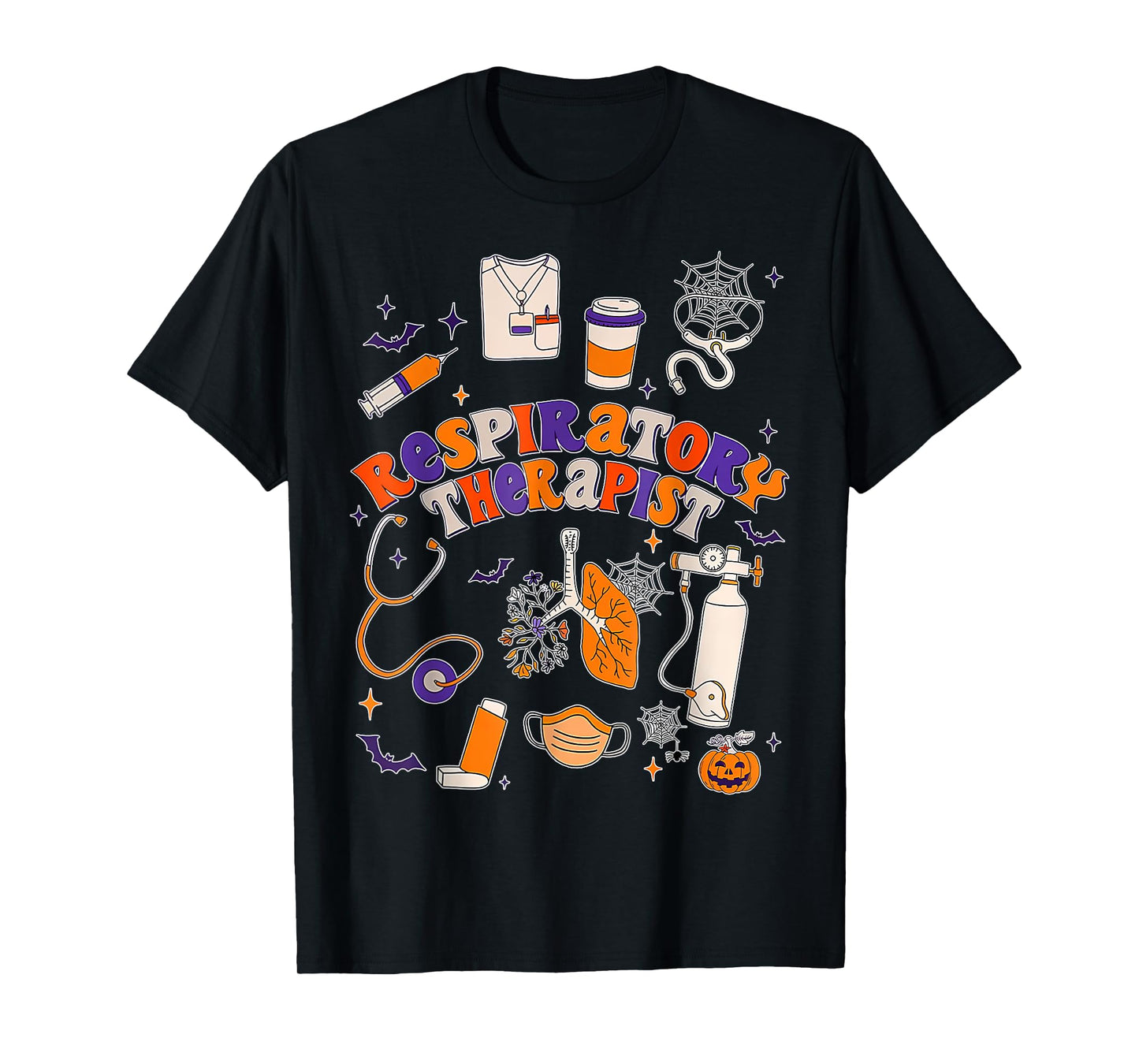 Respiratory Therapist Halloween Shirt Zombie Scary Pumpkin T-Shirt