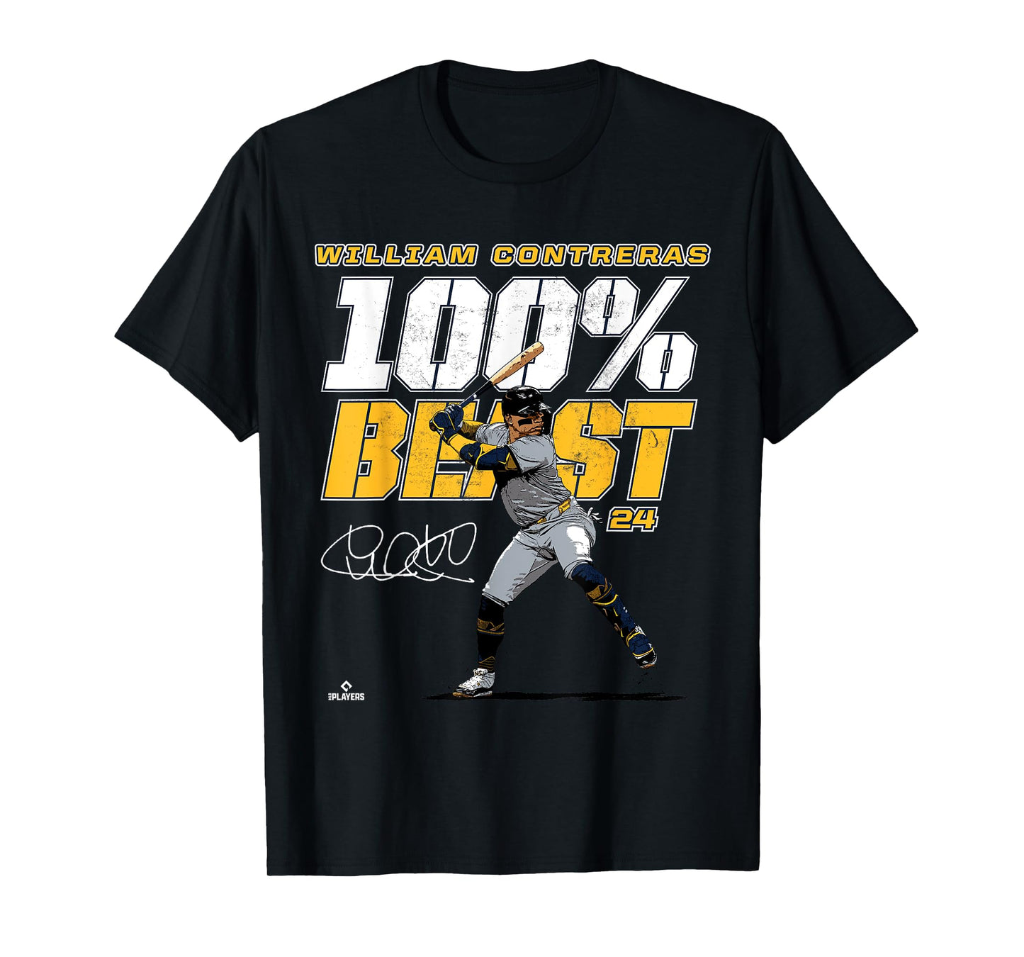 100% Beast William Contreras Milwaukee MLBPA T-Shirt