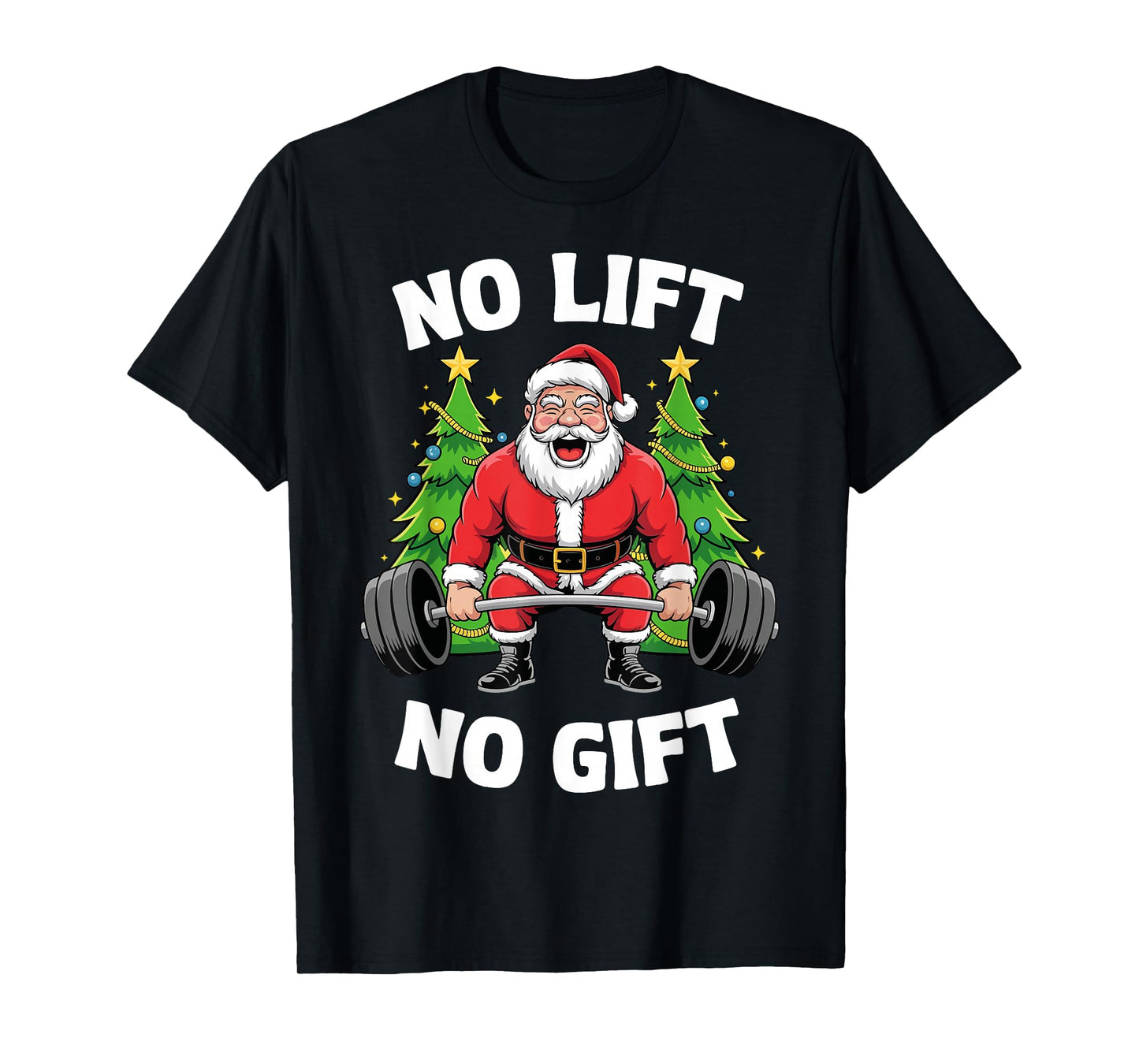 Funny Workout Santa Matching Family Christmas Gym Humor T-Shirt