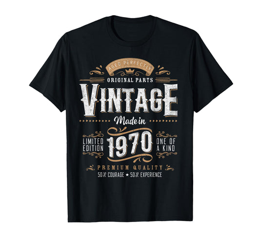 Vintage 1970 55th Birthday Gifts Women Men 55 Year Old T-Shirt