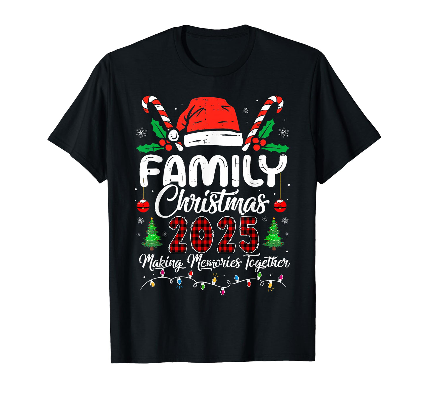 Family Christmas 2025 Matching Squad Santa Elf Funny Xmas T-Shirt