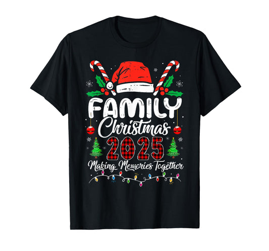 Family Christmas 2025 Matching Squad Santa Elf Funny Xmas T-Shirt