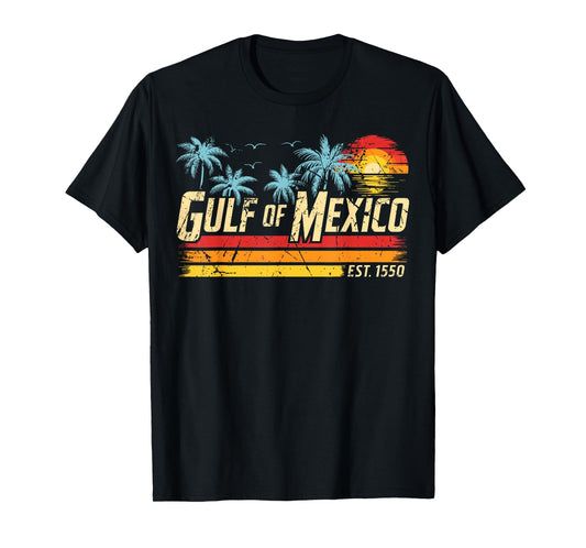Gulf of Mexico Forever Retro Vintage Beach Mens Women T-Shirt