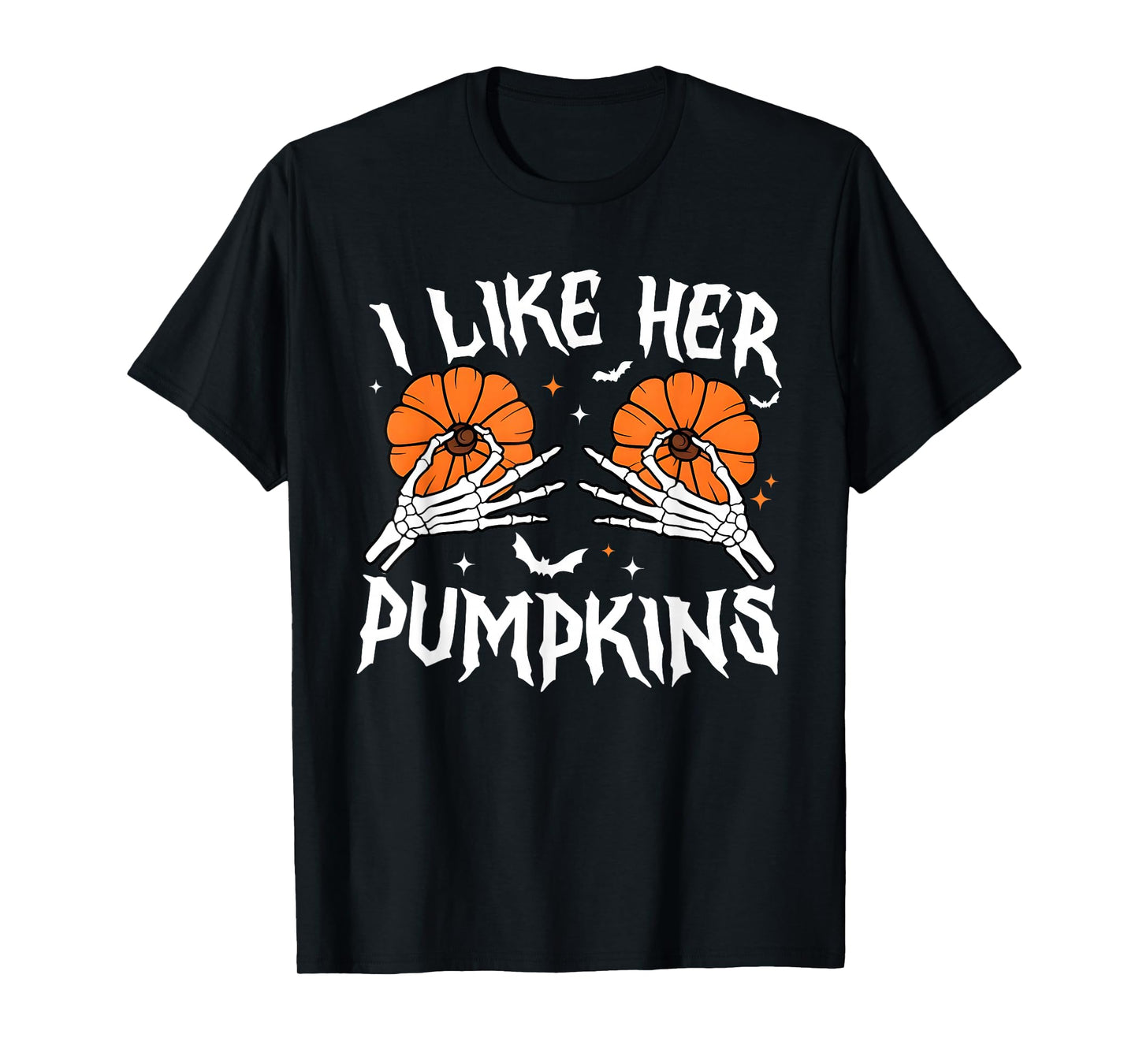 I Like Her Pumpkins I Like His Broomstick Halloween Couple T-Shirt
