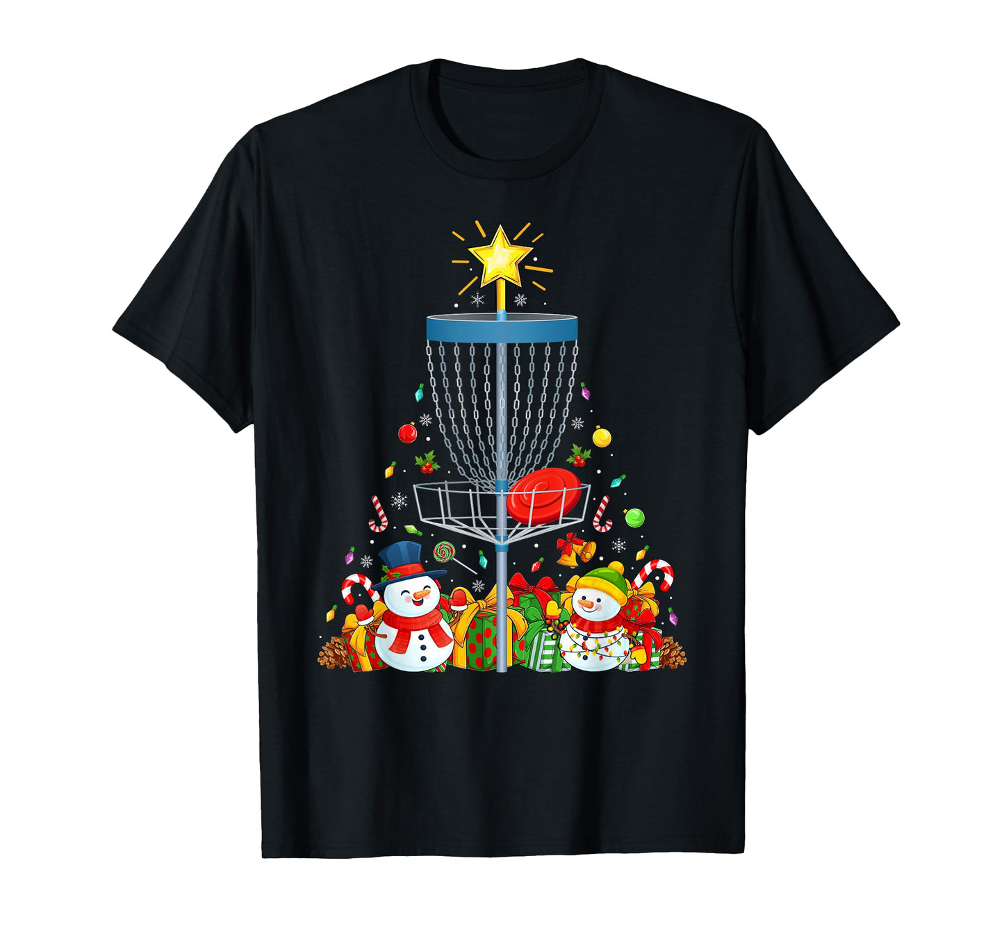 Disc Golf Christmas Tree Decoration Holiday Xmas T-Shirt