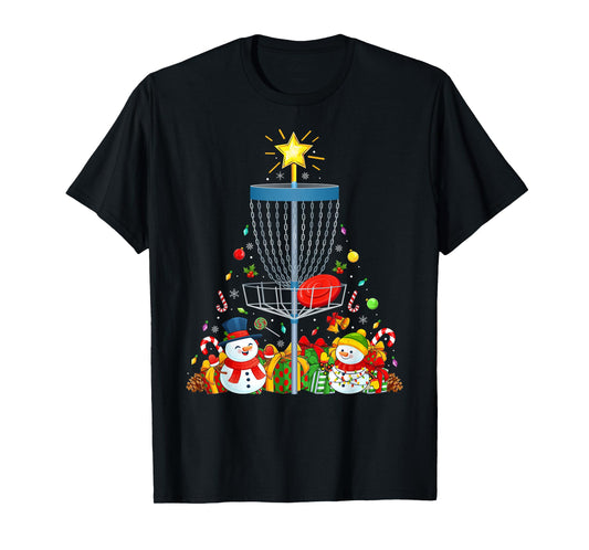 Disc Golf Christmas Tree Decoration Holiday Xmas T-Shirt