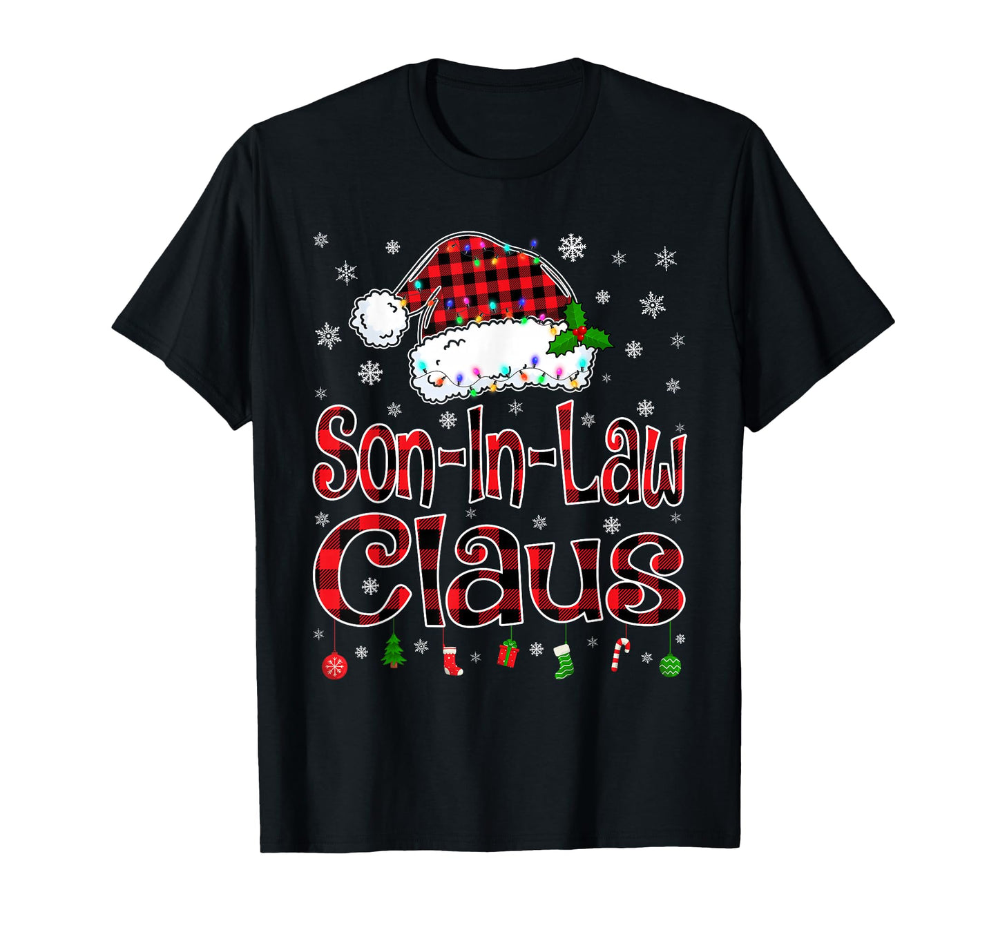 Son-in-Law Claus Christmas Light Xmas Pajama Matching Family T-Shirt