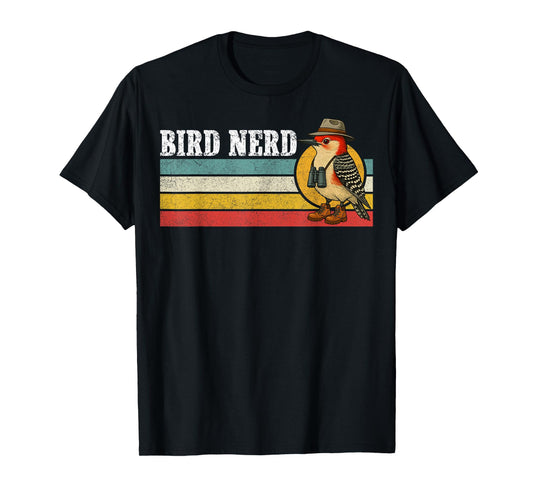 Bird Nerd Vintage Bird Lover Birding Funny Bird Watching T-Shirt
