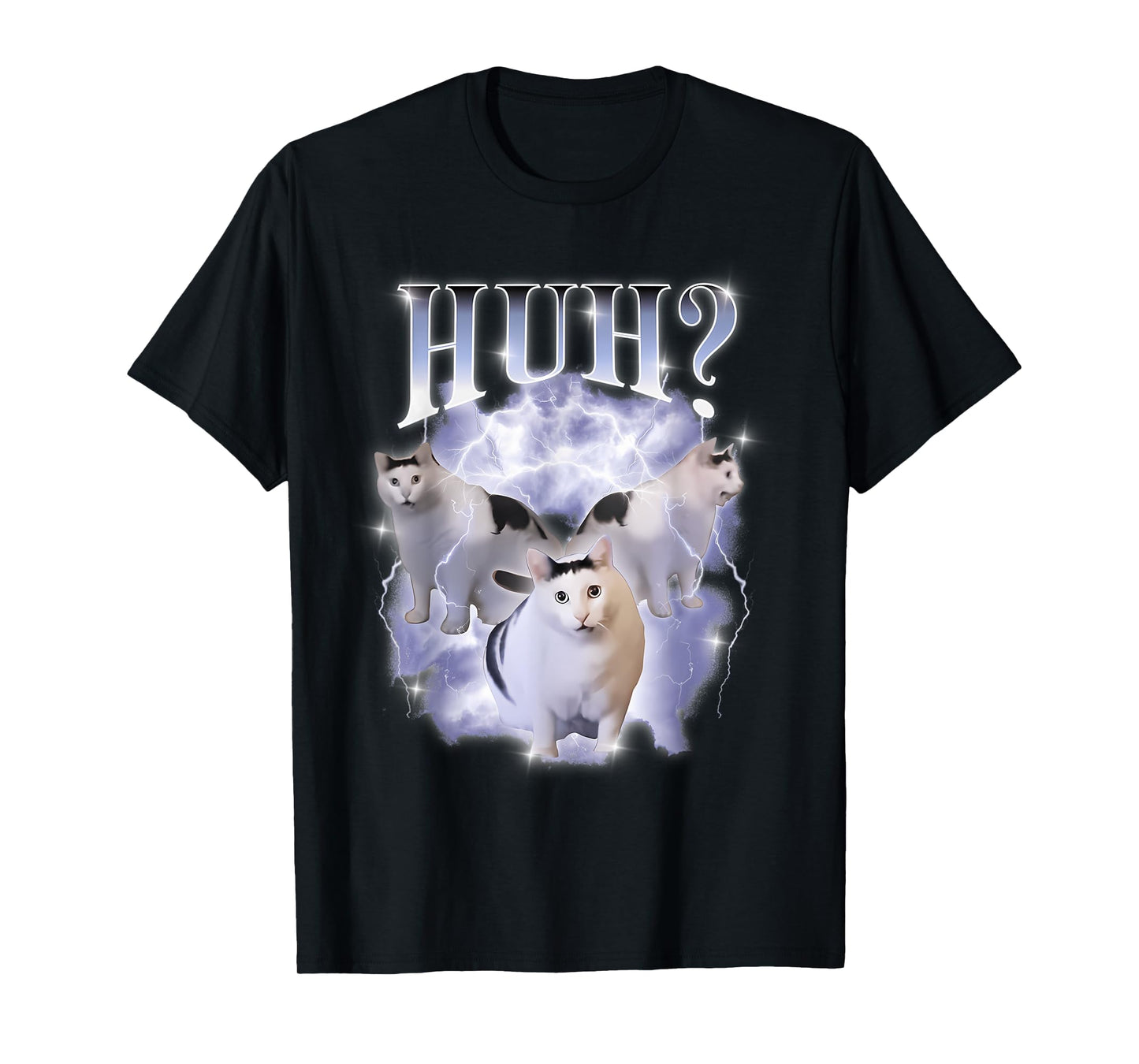 Huh Cat Chonky Ben Meme Bootleg Rap 90s Vintage Graphic T-Shirt