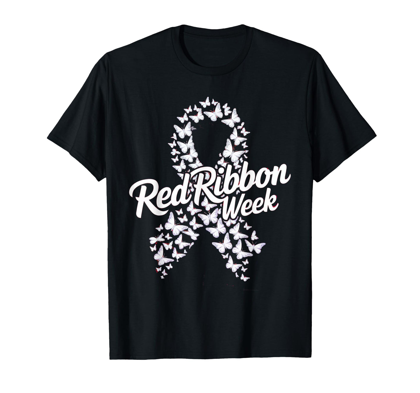 Red Ribbon Week 2025 HOPE LOVE SUPPORT Red Ribbon Week T-Shirt
