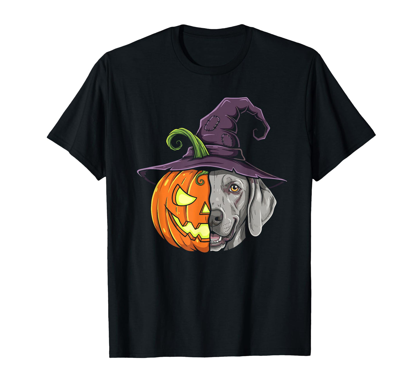 Weimaraner Pumpkin Jack O Lantern Halloween Kids Mens Womens T-Shirt