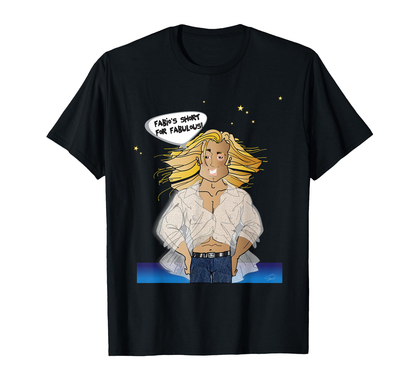 Funny Fabio "look-a-like" Tee T-Shirt