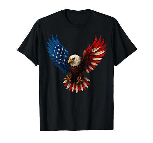American Flag Bald Eagle Patriotic Eagle 4th of July USA T-Shirt