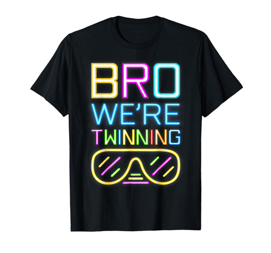 Vintage Twinning With My Bro Spirit Week Twin Day Sunglasses T-Shirt