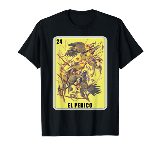 El Perico Card Parakeet Mexican Lottery Card T-Shirt