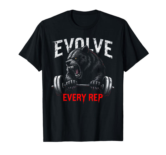 Evolve Every Rep Gym Motivation for Fitness Enthusiasts T-Shirt