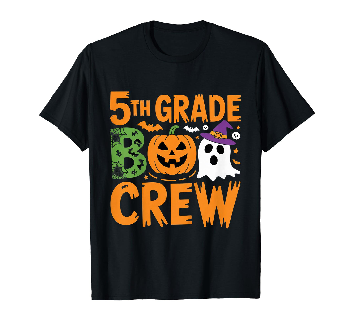 5th Grade Boo Crew Halloween School Family Celebrations T-Shirt