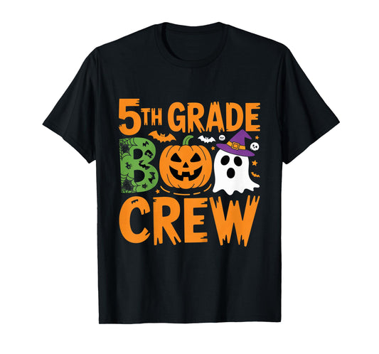 5th Grade Boo Crew Halloween School Family Celebrations T-Shirt