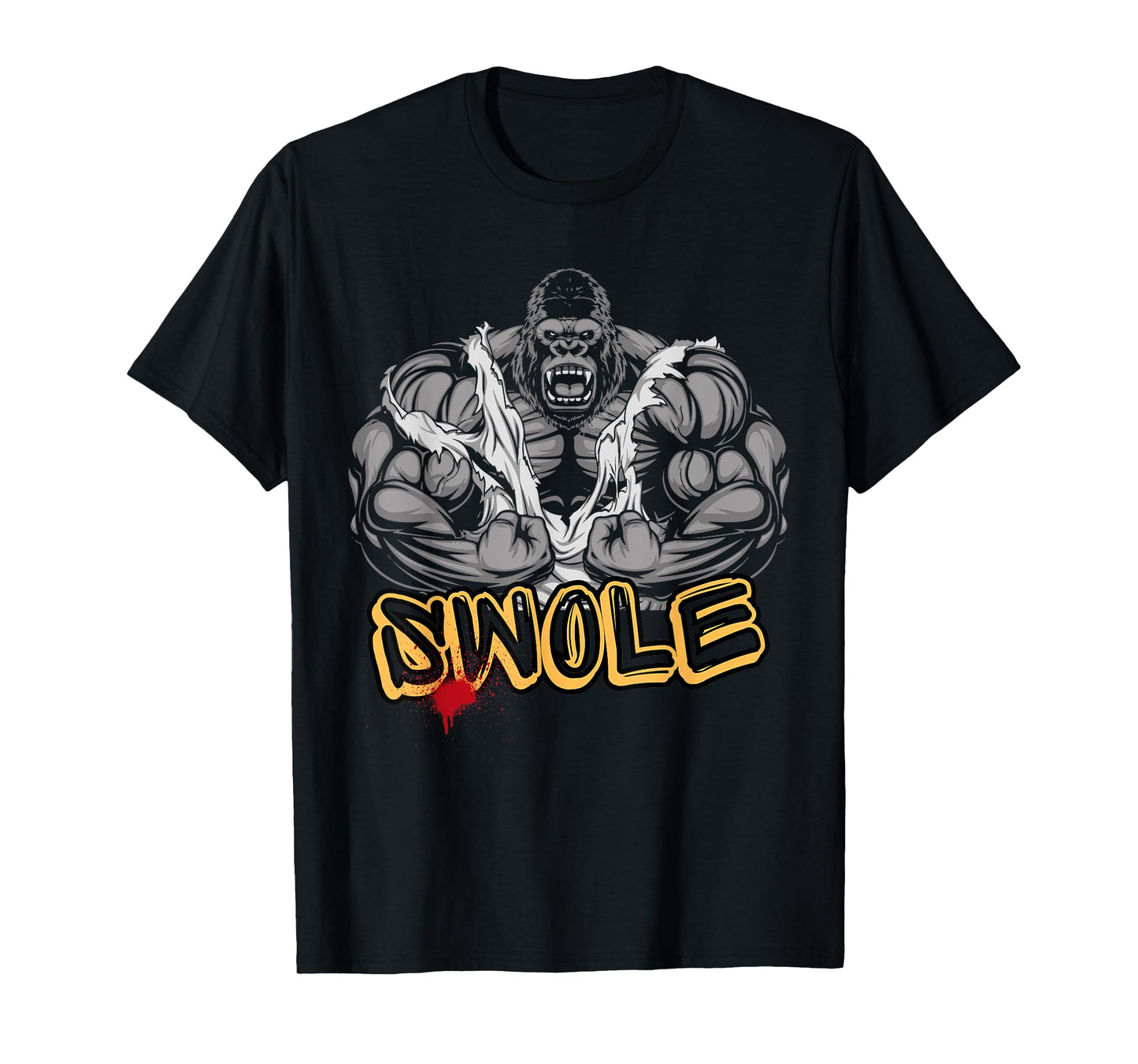 Gorilla mode strong bodybuilding Workout muscle Swole Monkey T-Shirt